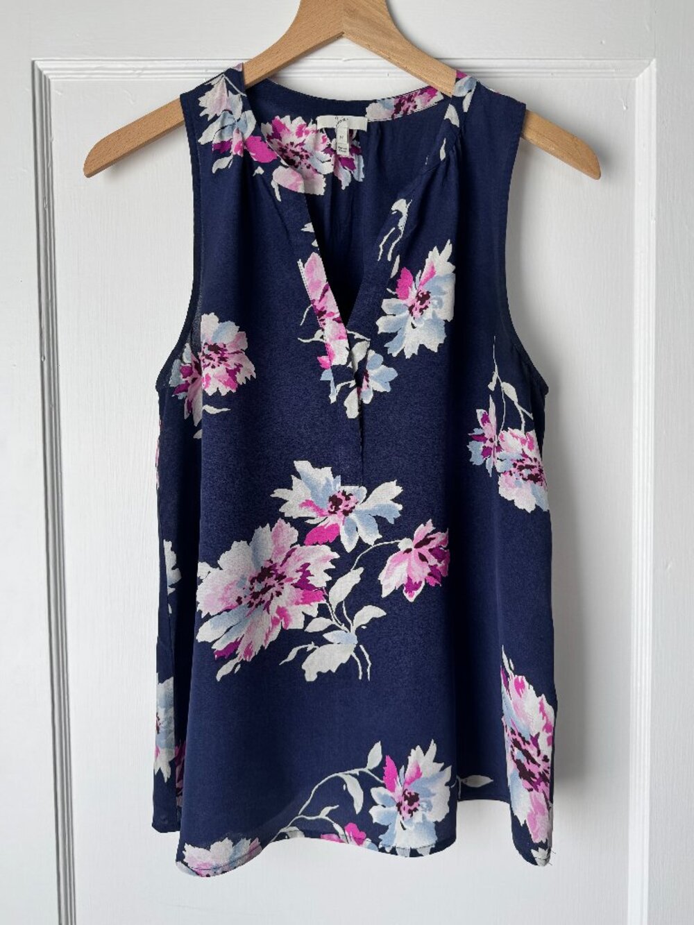 Joie Deon 100% Silk Floral Blue Tank - M
